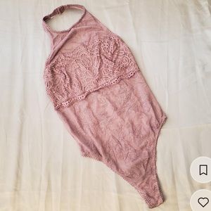 Victoria's Secret Pink Lace Bodysuit